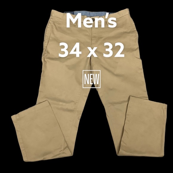 Wallin Bros. Other - Men's Wallin & Bros 34 x 32 Chino Khakis Pants Khaki Straight Stretch Twill New